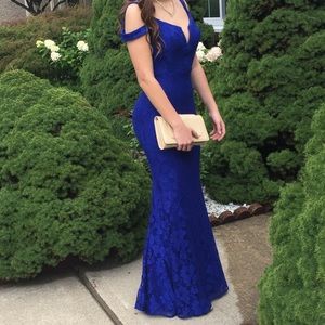 Royal Blue Lace Dress